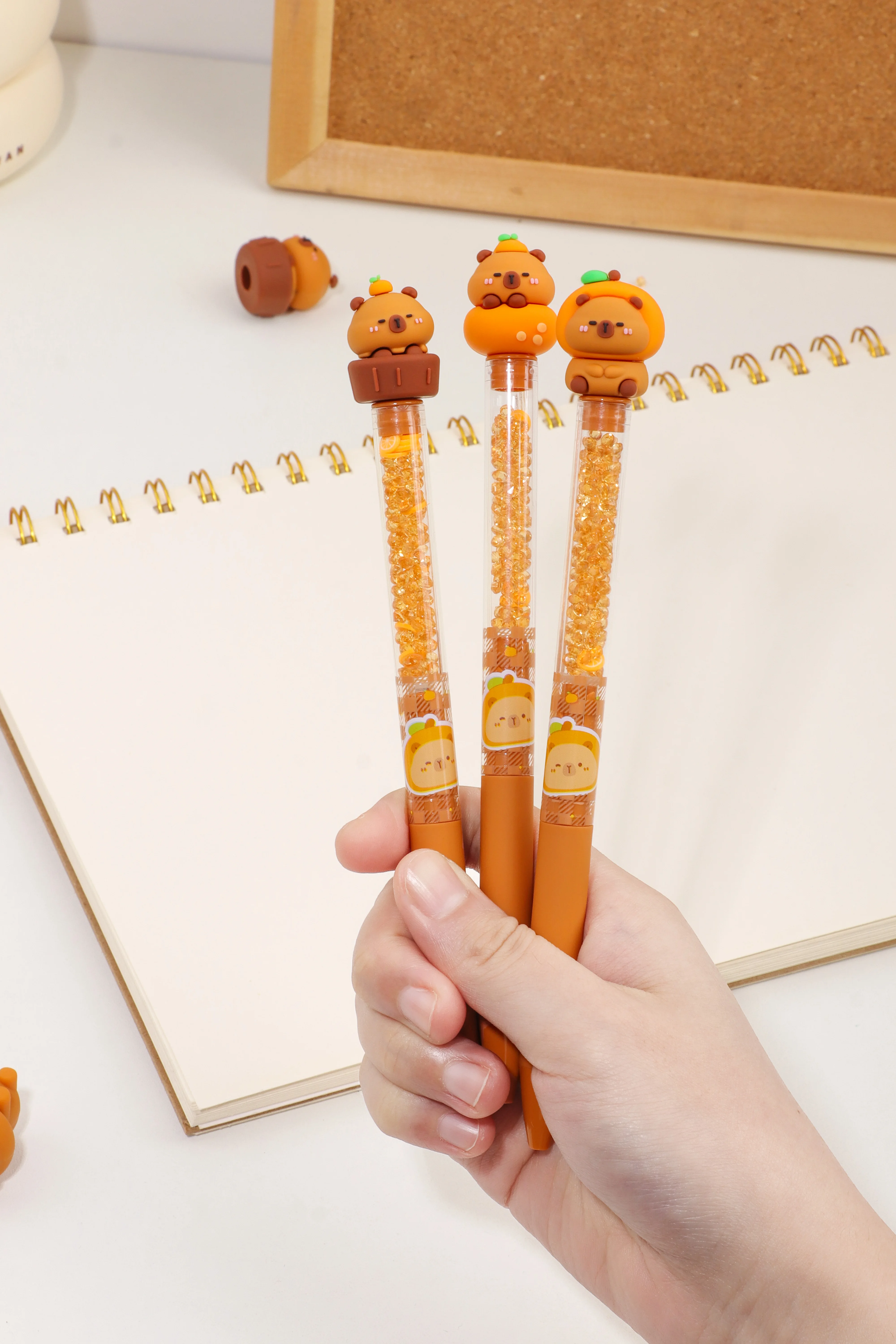 Hot Selling Cute new  Fancy Pen Kawaii PVC Soft Gel Pen Cute utiles escolares and papeleria kawaii Top-ranking