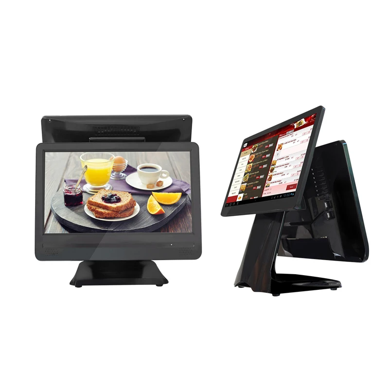 15.6 inch pos cash register with External 80mm pos printer cash drawer for retail/restaurant pos system