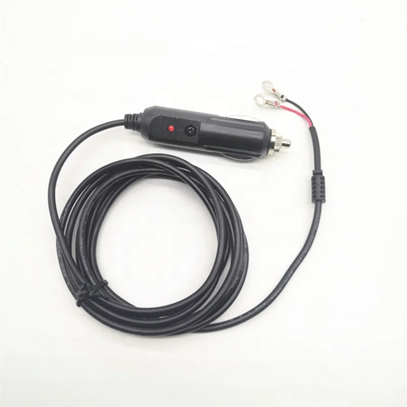 90 Degree DC 5.5x2.1mm to 12V 24V DC Power Supply Car Cigarette Lighter Adapter Charge Cable