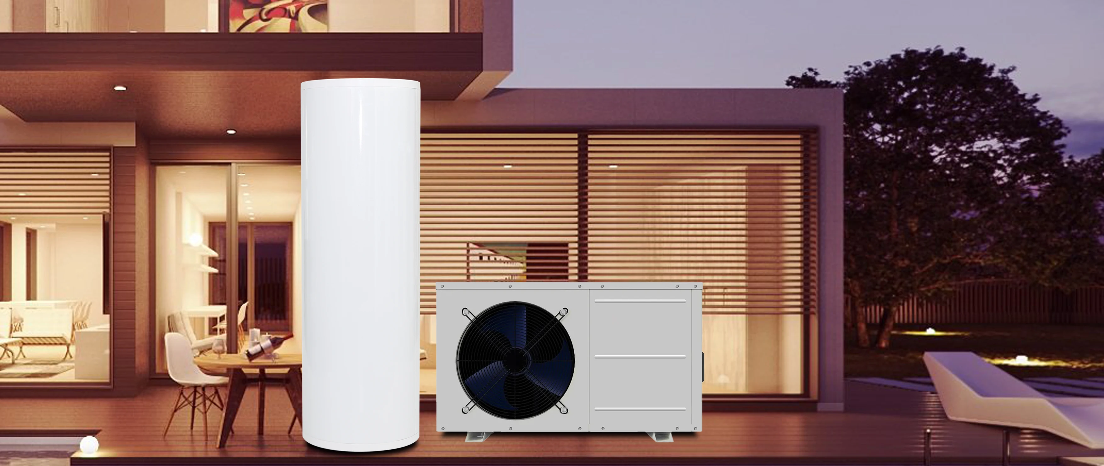 2024 Factory Direct OEM ODM SUNRAIN Split Type Air To Water Domestic Residential Sanitary Shower Hot Water Heat pump R134a