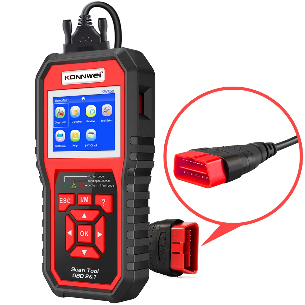 Freely Upgrade KONNWEI KW850 car fault detector scanner obd2 EOBD Engine Diagnostic Tool