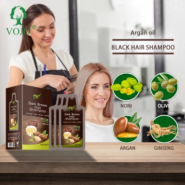 Волшебный Шампунь Noni для черных волос, шампунь для окрашивания коричневых волос, без аммиака, натуральная травяная краска для волос