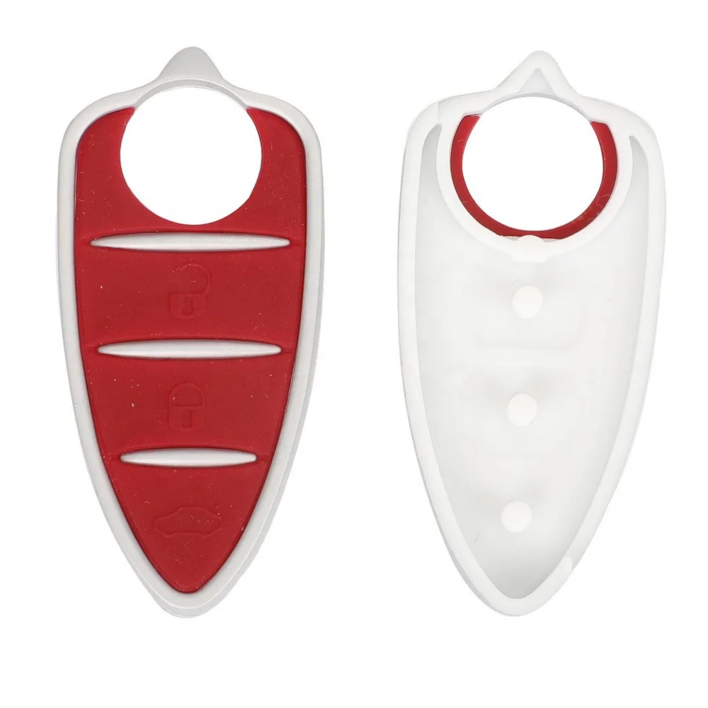 Soft 3 Button Remote Car Key Rubber Pad Replacement for Alfa Romeo 156 159 Mito Flip Key Accessories
