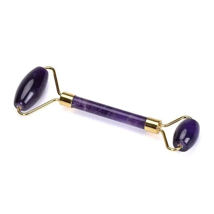 Оригинальный завод Аметист массажер Кристалл Аметист Кварцевый лицевой нефрит ролик