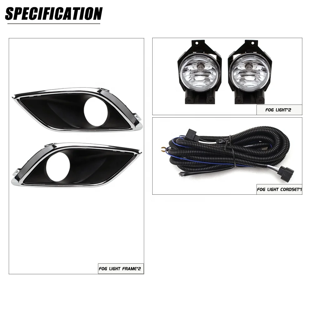 Комплект противотуманных фар для chevrolet chevy sail 2014 2015 2016 2017 / aveo 2018 2019