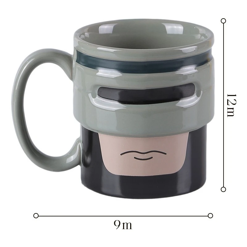 Cross border Police Mug Creative Ceramic Water Cup Masked Superman High Beauty Cartoon Science Fiction Style Coffee Cup