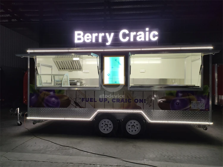 Australian Standard Food Trailer Kitchen For Sale Fully Catering Equipped Catering  Pizza Restaurant Kitchen Outdoor Street