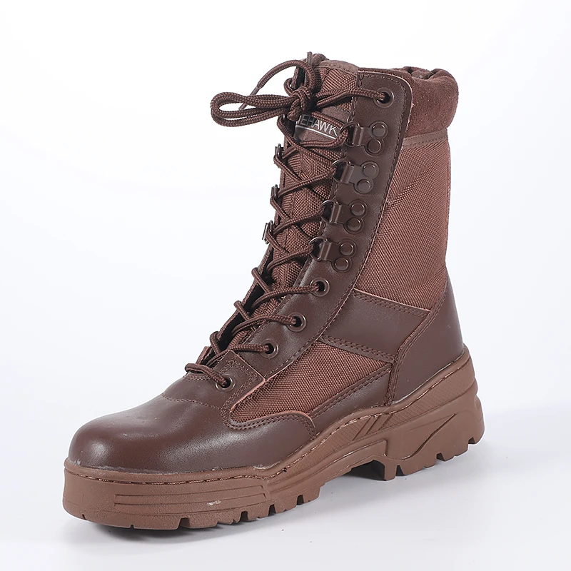 Custom Leather Desert Military Tactical Water Resistant Army Combat Boots For
