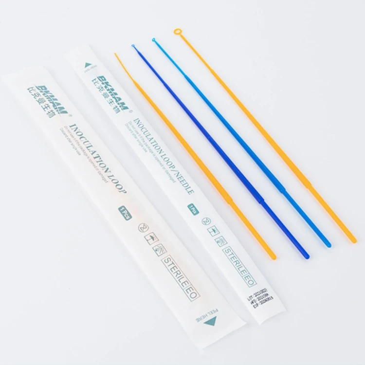 ISO certificate Cell Culture Use Disposable Sterile Plastic Inoculation Loops Needles