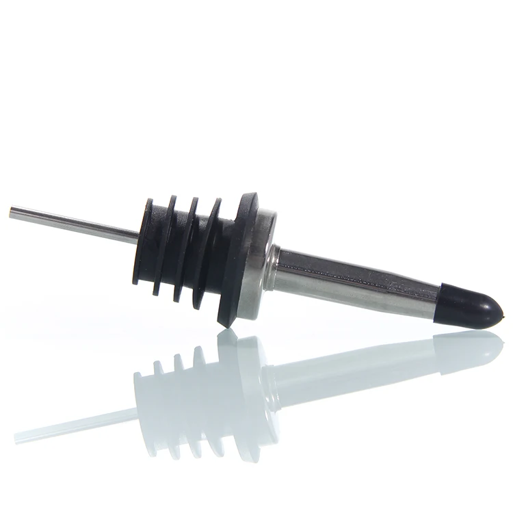 Silver Engraved Logo Flip Top Stopper Standard Oil Pourer Olive Oil Pourer