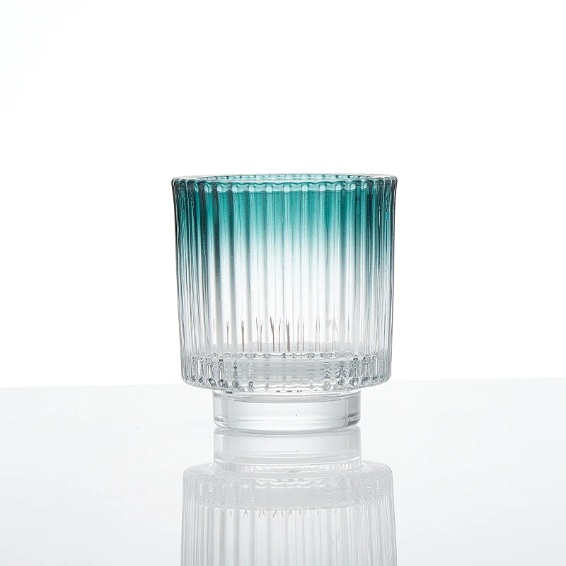 Hot Sale wholesale promotion glass candle holders lanterns and luxury scented candle jars DIY incense candle cup