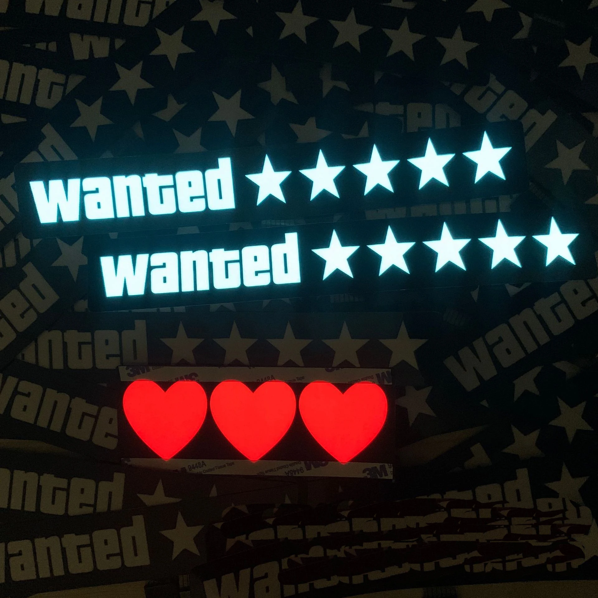 Оптовая продажа светящаяся темная панель на заказ светодиодная карта наклейка лобовое стекло для