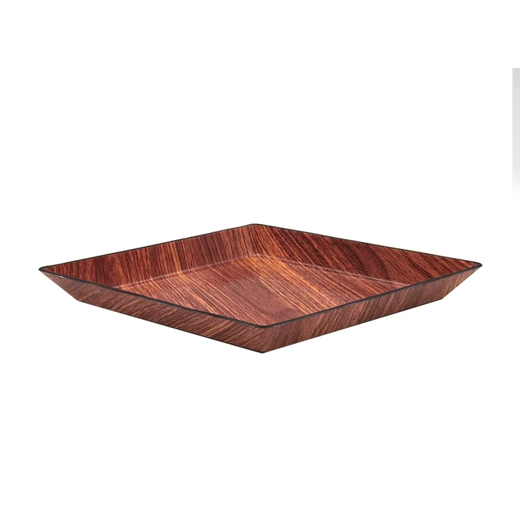 Custom Luxury Modern Natural Rustic Sushi Food Fruit Dessert Coffee Serving Walnut Wood Tray