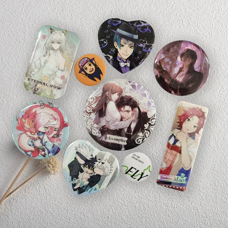 Pin maker plain promotional 44mm reflective sublimation printing assorted blank metal logo custom badge pin button for outdoor