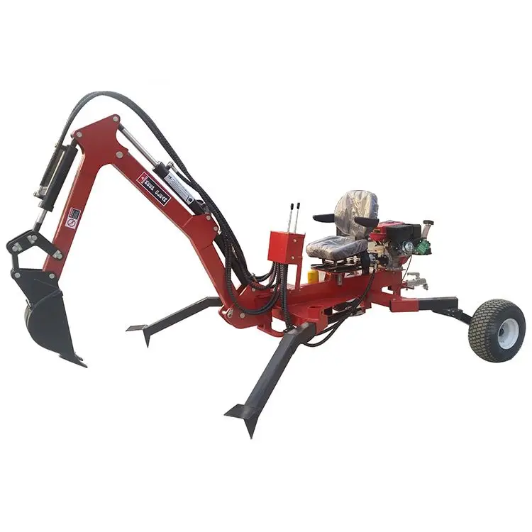 High Efficiency Portable Atv Backhoe 15hp Engine Min Towable Backhoe Atv Loader With 9hp 15hp Engine