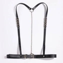 Metal Square Bucklewomens Harness Shirt Belts Simple Leather Harness Belt Female Fashion Belt With Strap