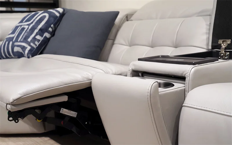 2022 Modern 6 Seater power recliner Modular Corner Sectional leather sofa Living Room Furniture Reversible L Shape Couch Set