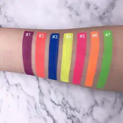 wholesale High Quality neon eyeshadow pigments 7 Colors per Set