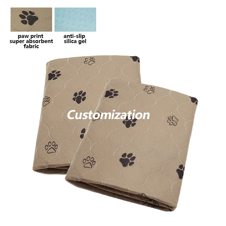Customize Eco Friendly Reusable Xxl Dog Pee urine Pad Leak-Proof Anti slip Washable Dog Puppy Pee Pads For Dogs Cat Pet Training
