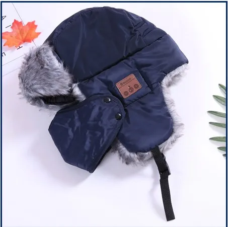 Creatway winter music hat wireless trooper hat support phone call hat Hands free Headset Music Fur Earflap
