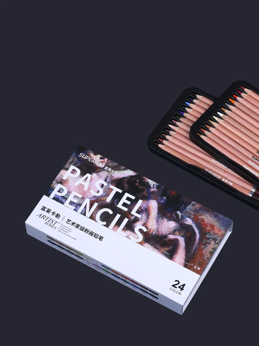 Pastel Pencil Set with Vibrant Color Sketch Charcoal Pencils for Drawing Painting
