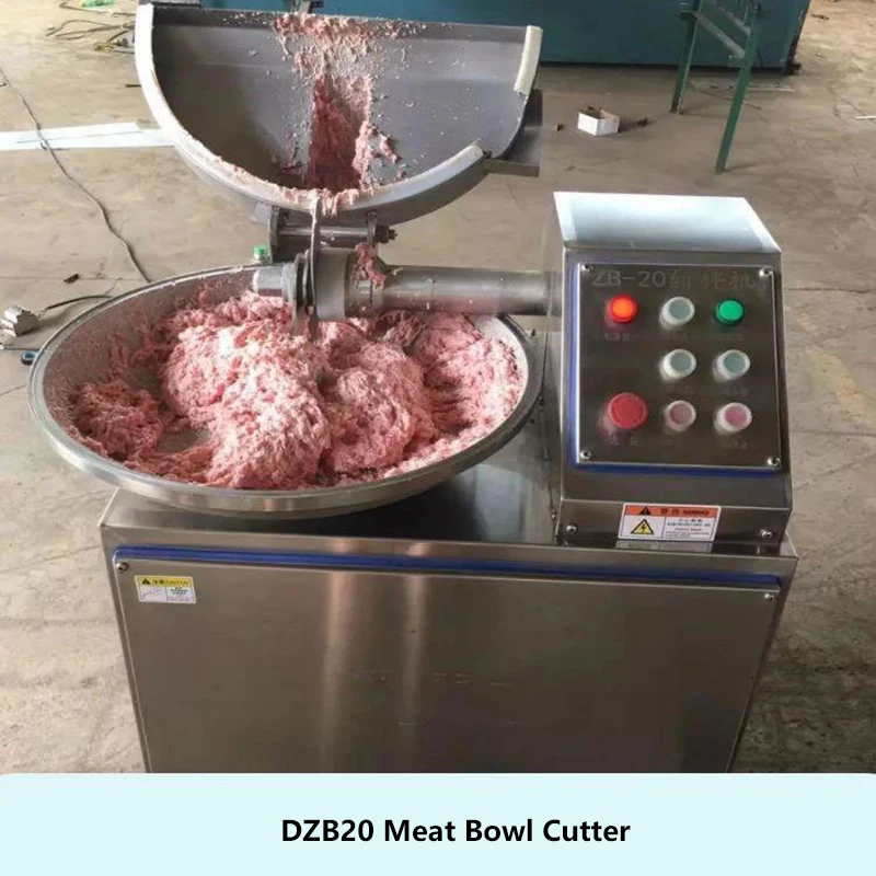 20l Stainless Steel Electric Meat Butchery Equipment Vegetable Vacuum Bowl Chop Mixer Cutter 80l Sausage Chopper Cutter Machine