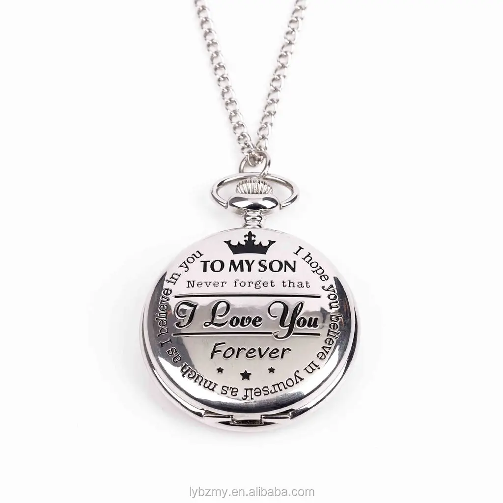 Wholesale Forever Pocket Watch To My Son I Love You Gift to Son Birthday Gift Boys Fob Pocket Watch