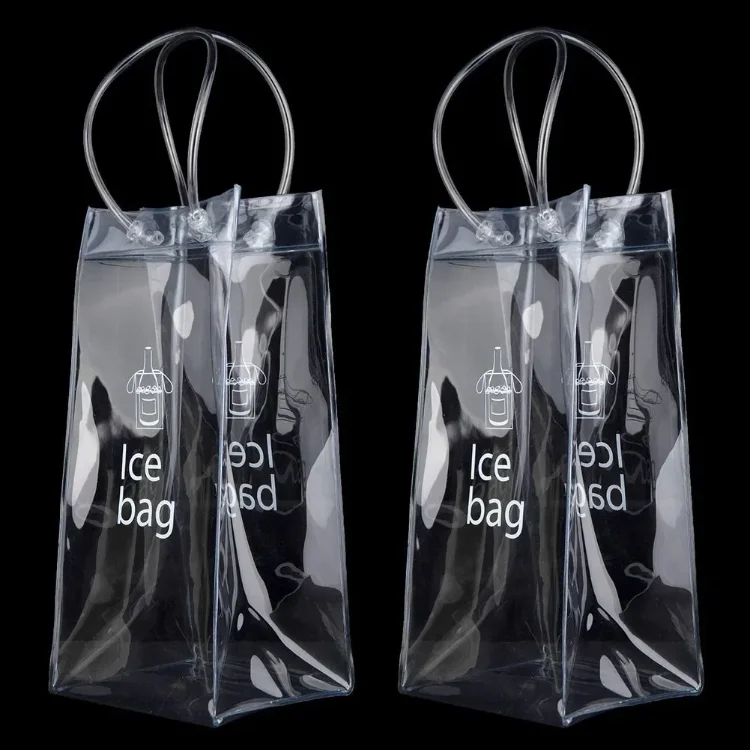 Hot Selling Clear Portable Liquor Ice-cold Tool Pvc Chilling Ice Bag Pvc Wine Bag