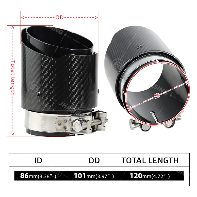 Carbon fiber exhaust tips for BMW X5 F15 E70 X6 F16 car decor accessories  muffler Pipe