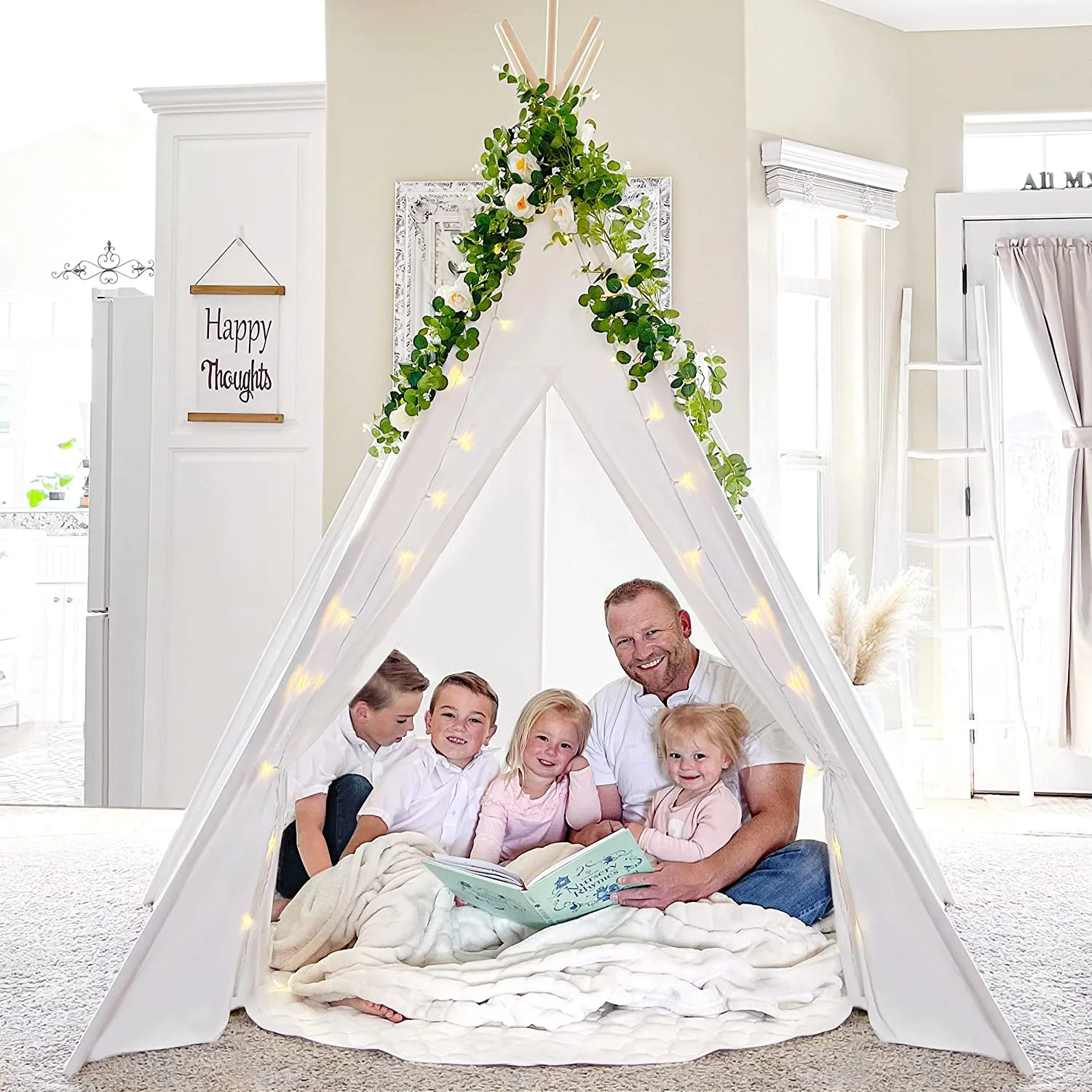 Indoor & Outdoor 100% Cotton Tepee 5 Sides Huge Camping And Wedding Indian Tent
