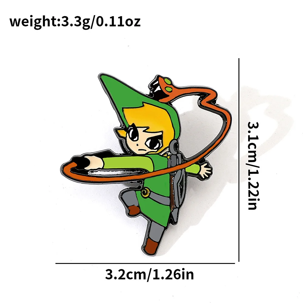 Zelda Tears of The Kingdom Enamel Pins Anime Cartoon Link Metal Brooch Badge Backpack Lapel Collar Pins Jewelry Accessory Gifts