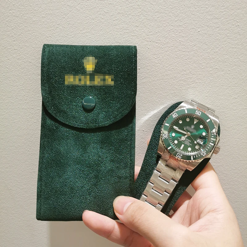 Green packaging rolexables wrist watches pouch boxes for rolexable watch box