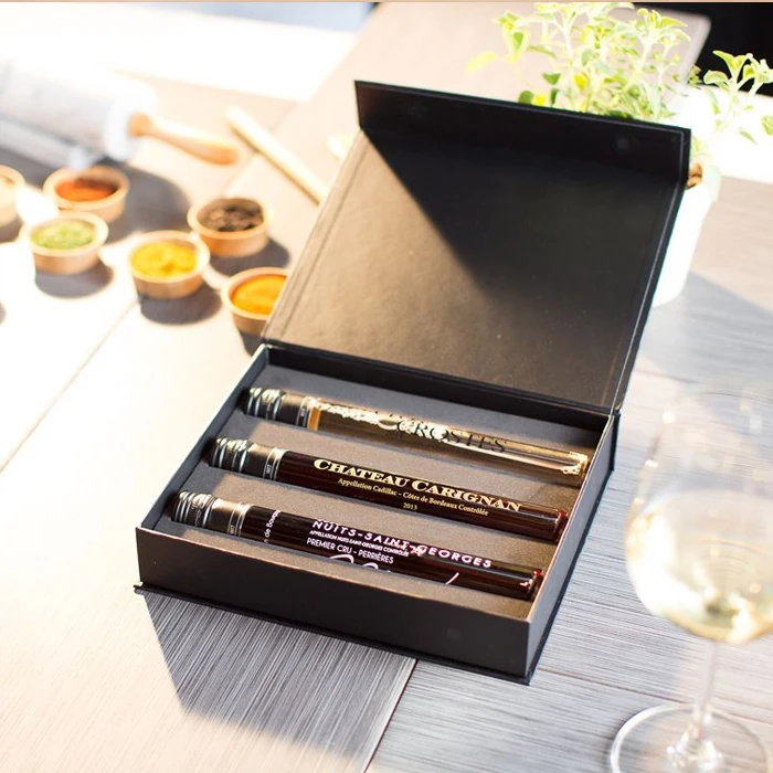 Роскошная упаковка для вина с логотипом на заказ магнитная складная картонная жесткая коробка подарочная винных бутылок маленькая Подарочная