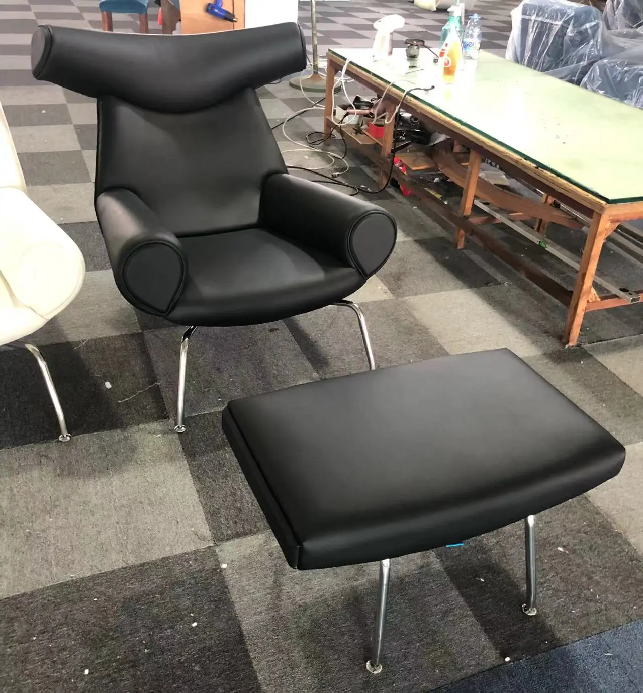 Modern Design Full Fabric Comfortable Single Ox Chair For Living Room Bedroom Furniture Armchair