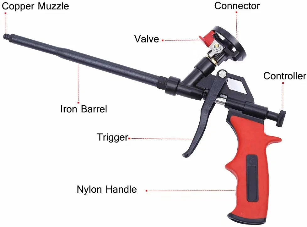 Professional Caulking Gun Aluminium Caulk Silicone PU Injection Polyurethane Foam Spray Gun PriceHot sale products