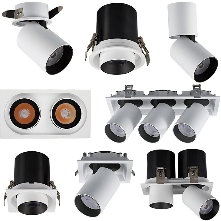 RONSE Low Price Aluminum Visual Comfort White Ceiling 12w 15w 30w 40w 45w Led Spot Light Stretch Spot Lighting Flexible Spot It