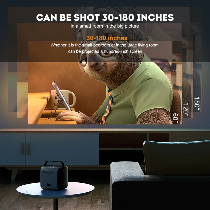 Factory Wholesale Hot Sale LED LCD Video Projector Native 1080p Android 9.0 Portable Home Mini Projector 4k