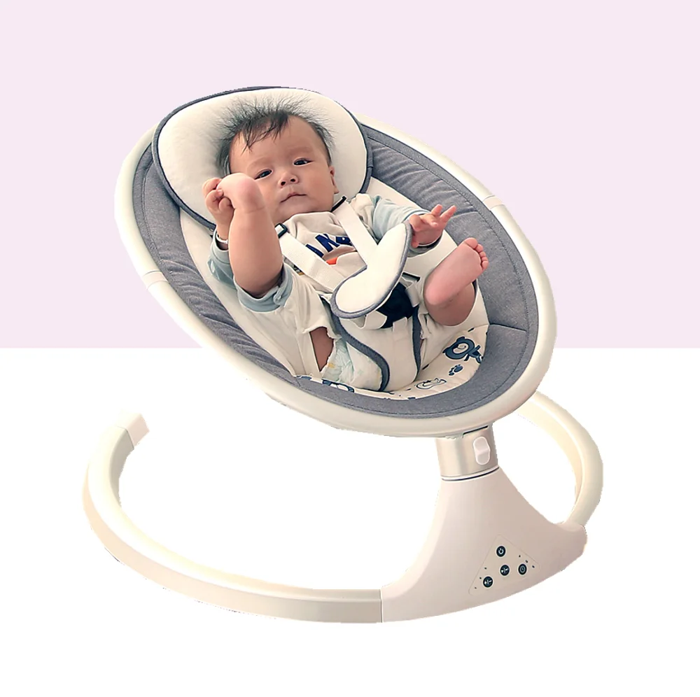 Новинка, Детский Электрический батут с дистанционным управлением и синими зубьями, автоматическое кресло для младенцев с usb, качели для малышей, вибрирующий качалка