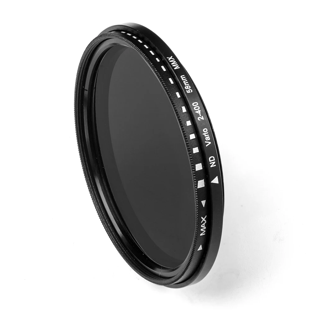 DSLR camera  Variable adjustable ND  filter neutral density  filter  ND2 to ND400 : 49 52 55  58 62 67 72 77 82mm