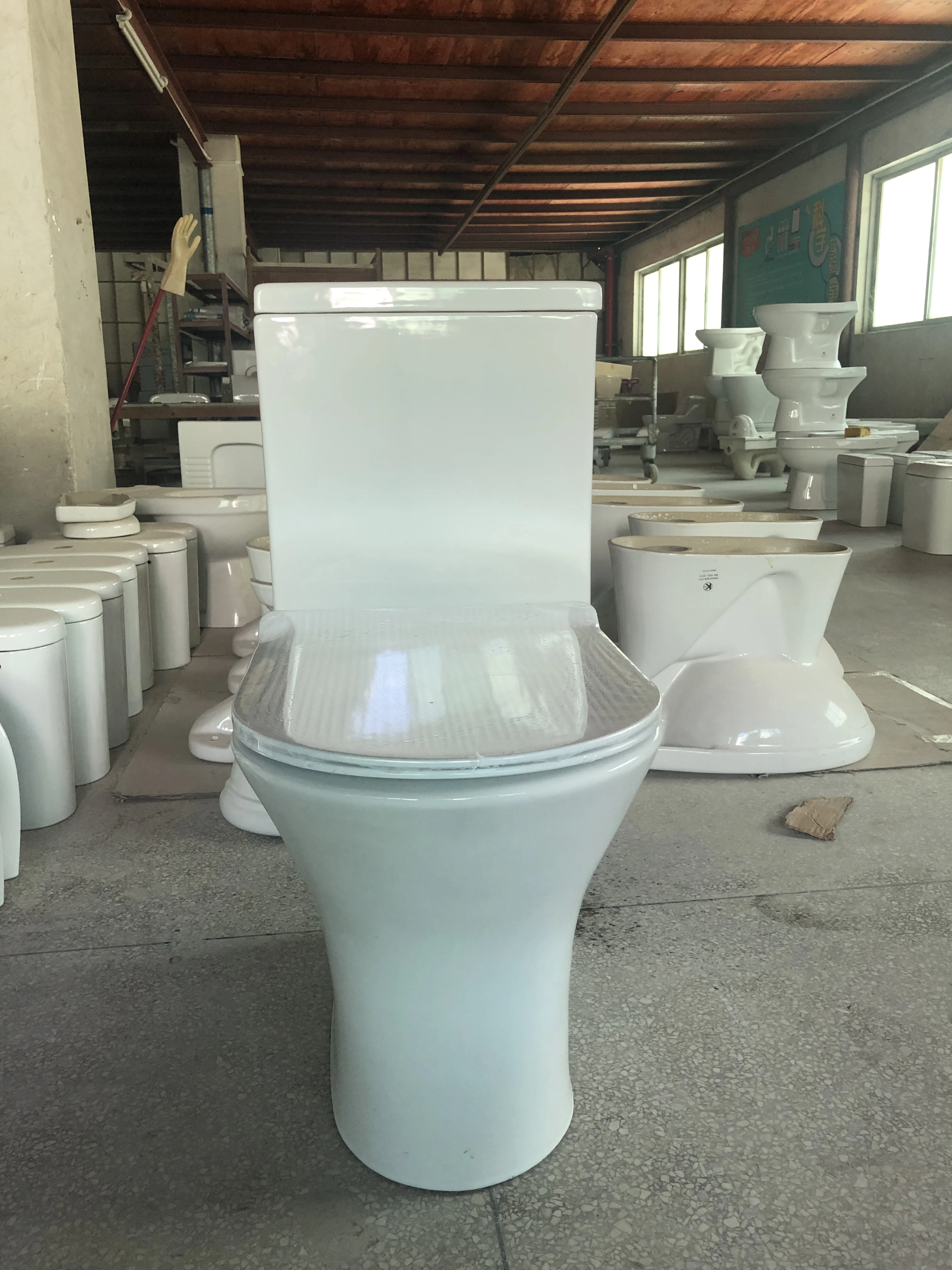 Chaozhou Wc Sanitary Ware European Western P Trap Washdown 2 Pc Water Closet Bathroom Ceramic Two Piece Toilet