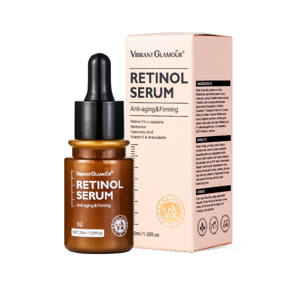 Best Seller VIBRANT GLAMOUR Retinol Series Moisturizing Anti Aging Firming Retinol Serum 30ml