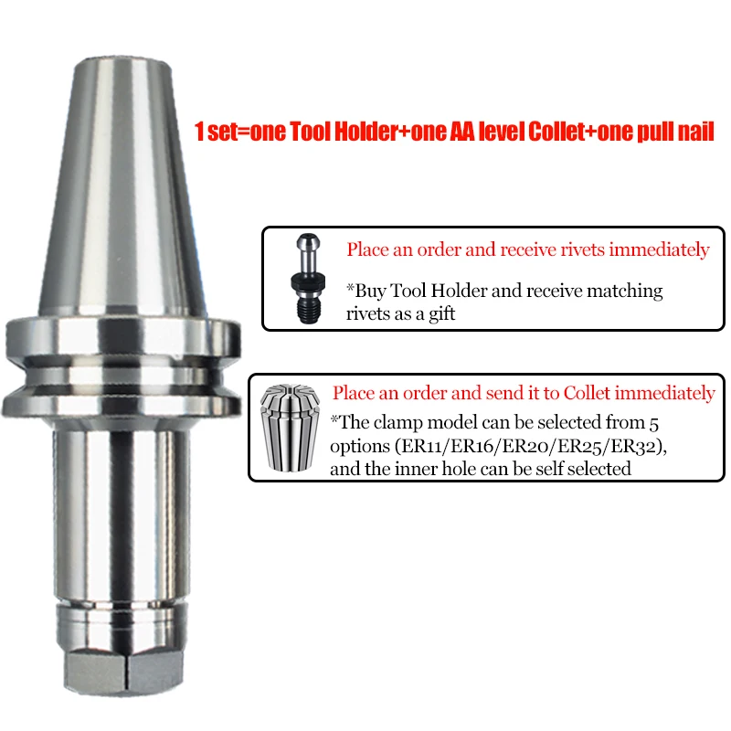 BT40 Tool Holder For CNC Machine Milling Tool Holder ER16 ER20 ER25 ER32 Collet Chuck Tool Holder