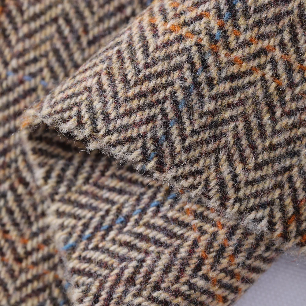 Diversified design woven worsted sheep wool fabric thick suit 100 wool fabric for fancy suiting