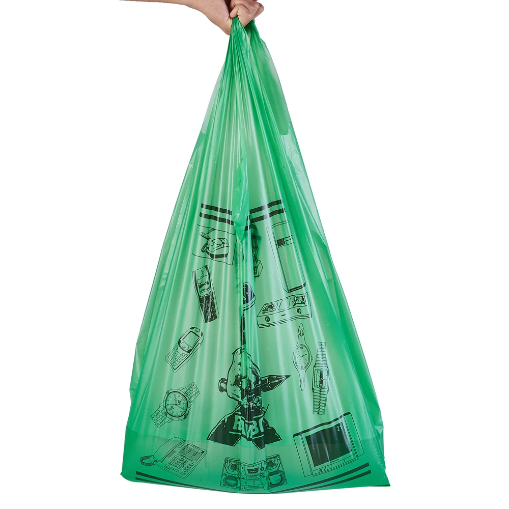 Manufacturer Lower Price Printed Plastic T Shirt Bags High Quality Oxo Biodegradable D2w Large Shopping Bag