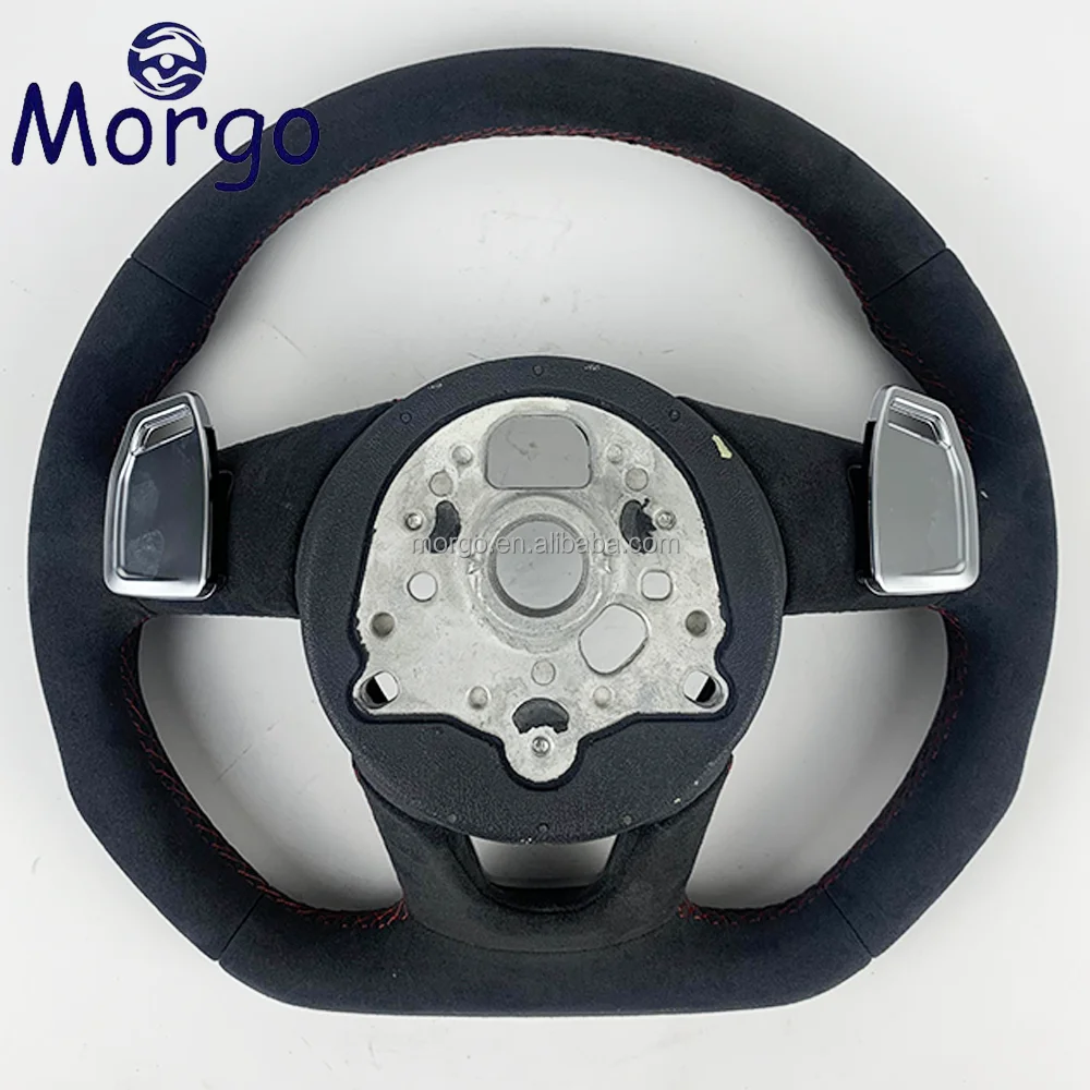 For Audi TT A3 A4 B8 A5 A6 C6 C7 A7 R8 RS RS3 RS4 RS5 S3 S4 S5 B9 RS6 RS7 Q3 Q5 Q7 customized all suede steering wheel