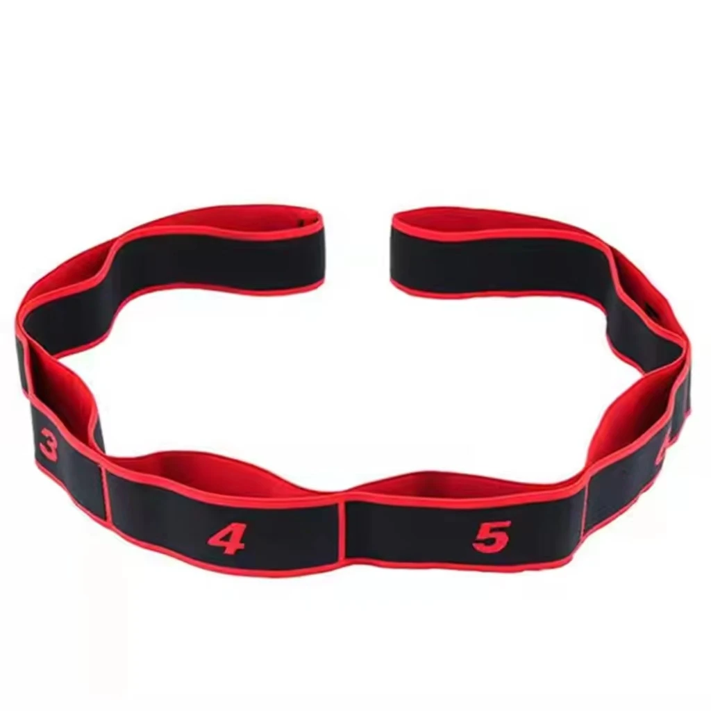 Custom logo workout leg physical exercise adjustable resistance band fitness yoga stretch strap