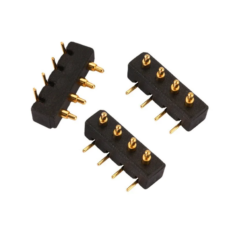 Оптовая продажа 4Pin изгиб 90 градусов Весна пружинный контакт Пружинные контакты SMT/SMD разъем для мужчин и женщин магнитный Смарт