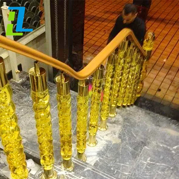 clear acrylic staircase pillar baluster handrail for decoration