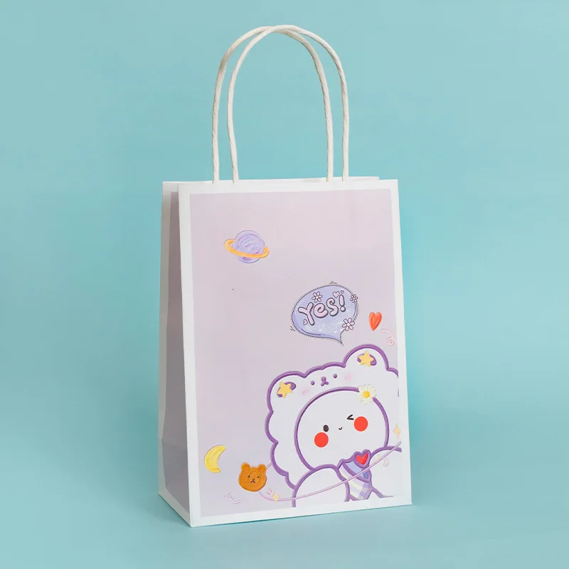 Wholesale Shopping Paper Bag Candy Chocolate Packaging Bags Cartoon Gift Paper Bag for Children Gift