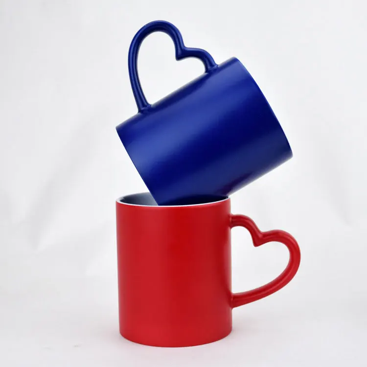 Custom color changing sublimation mugs Frosted Magic Cup